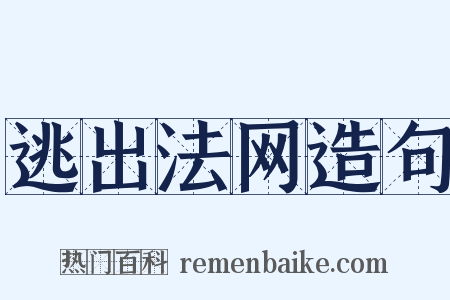 逃出法网造句是什么意思的图片